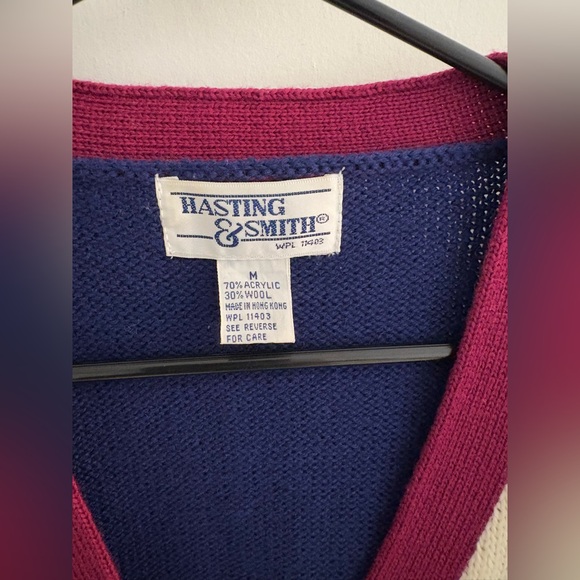 Hasting & Smith Vintage Wool Blend Cardigan Size Medium - Picture 3 of 4
